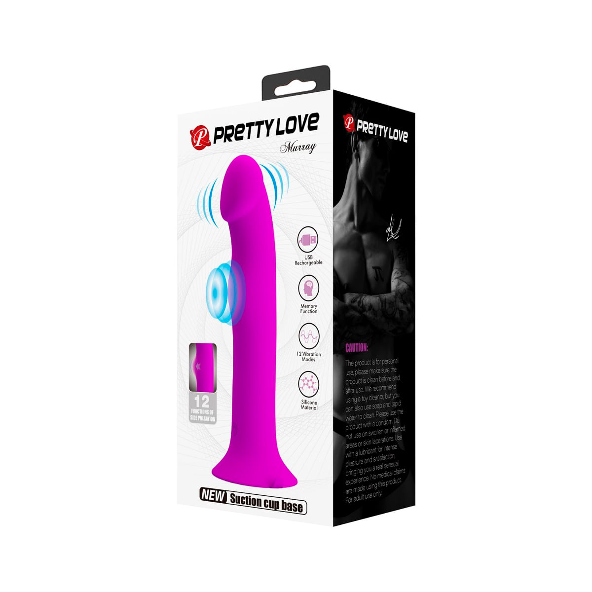 Pretty Love Murray Vibrador Ponto G com Ventosa 10 Modos de Vibração e Pulsação Vip Mix