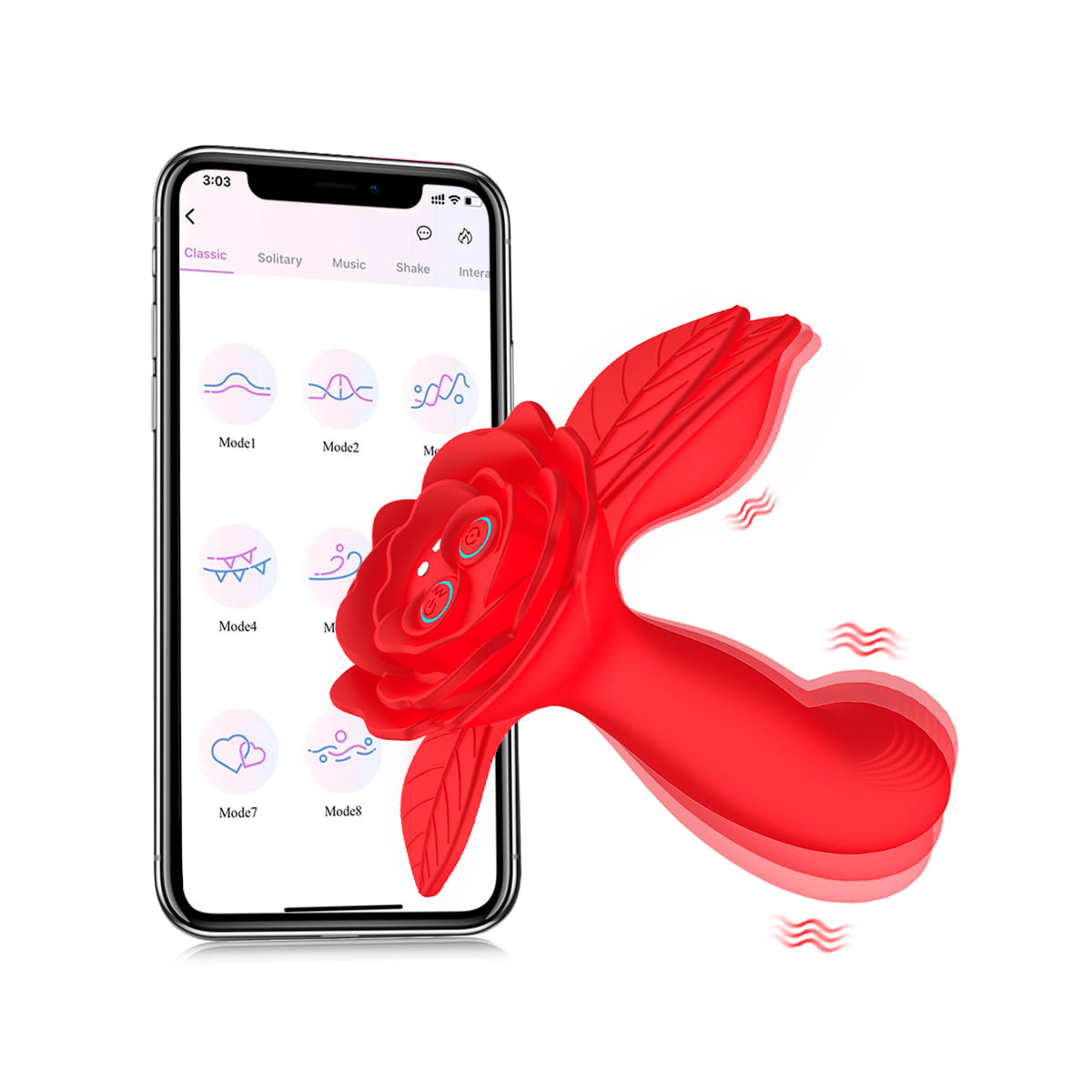 Vibrador Ponto G Rotativo com 2 Motores e 10 Modos de Vibração Vip Mix