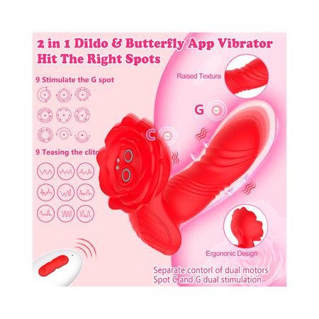 Vibrador Ponto G com 2 Motores e 9 Modos de Vibração e Vai e Vem Vip Mix