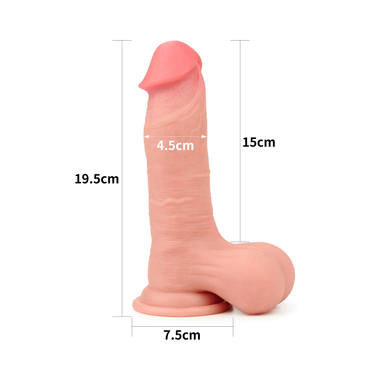 Lovetoy Sliding-Skin Dong Pênis Realístico com Ventosa 19,5x4,4cm Vip Mix