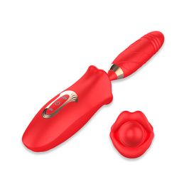 Vibrador em Formato de Boca com 10 Modos de Estimulação e Vai e Vem Vip Mix