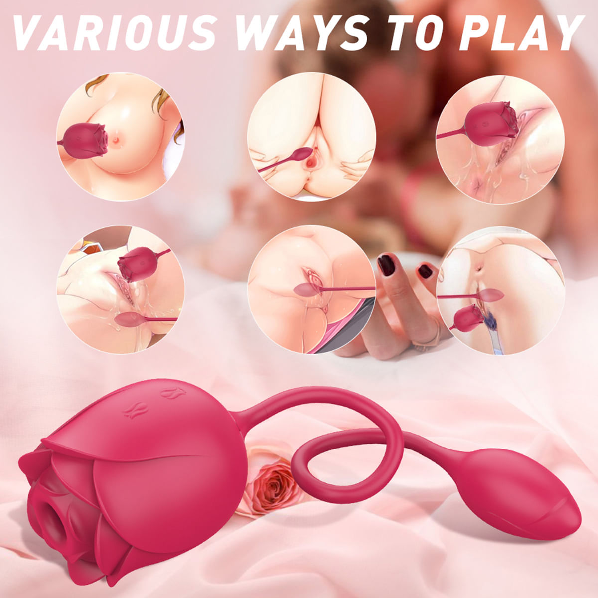 S-Hande Immortal Flower Vibrador em Formato de Rosa com 9 Funções de Vibração e Pulsação Sexy Import