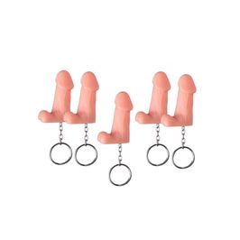 Chaveiro Mini Pênis com Escroto com 5 Unidades Adão e Eva