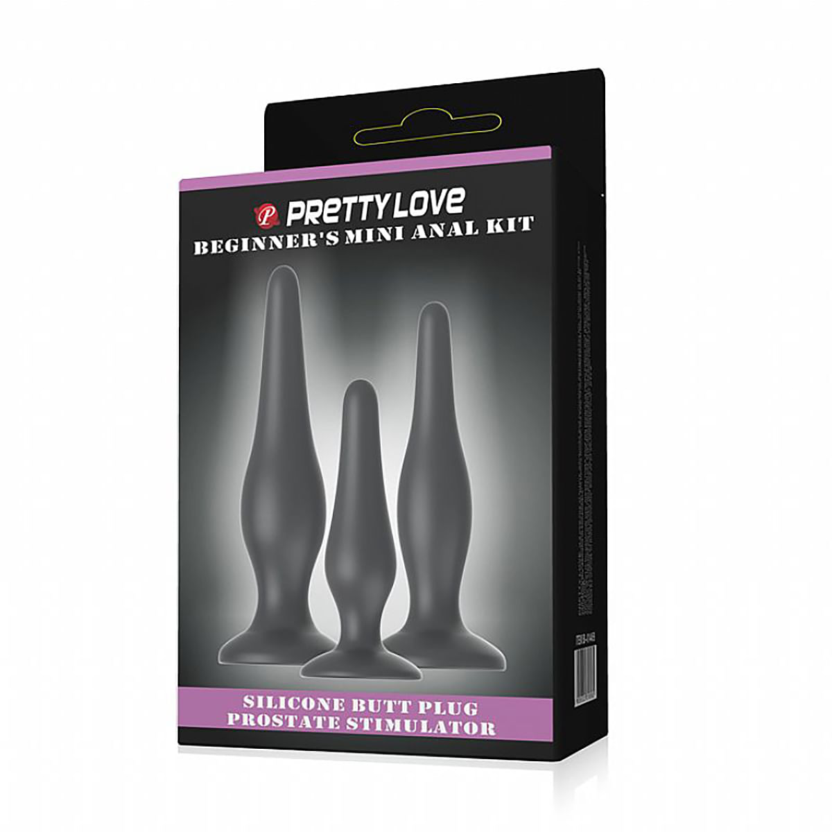 Pretty Love Kit com 3 Plugs Anal em Silicone Formato Conico Sexy Import