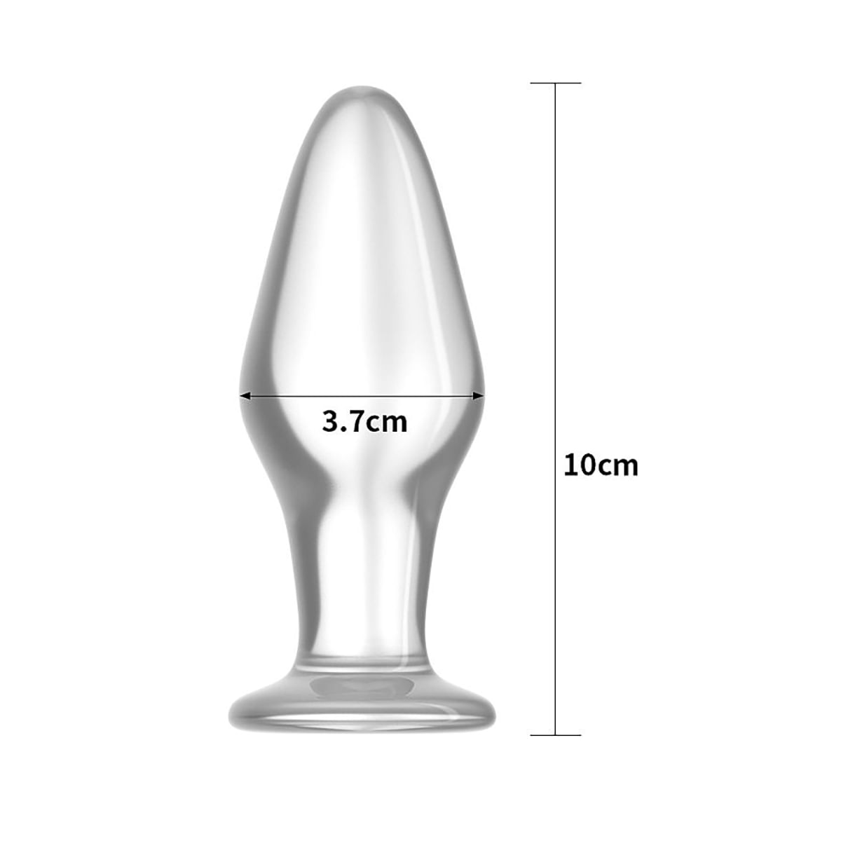Lovetoy Glass Romance Plug Anal em Vidro em Formato Cônico Sexy Import