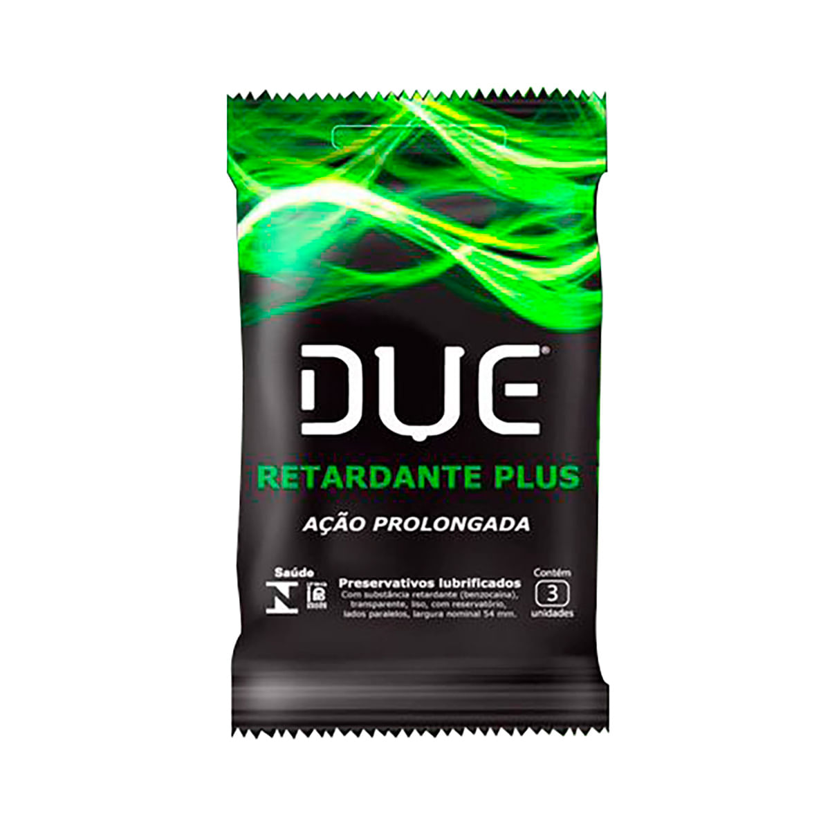 Retardante Plus Preservativos Lubrificados Ação Prolongada com 3 Unidades Due Retardante Plus Preservativos Lubrificados Ação Prolongada com 3 Unidades Due