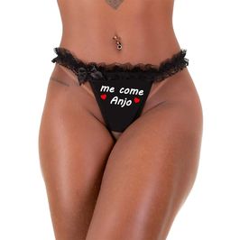 Calcinha Fio "Me Come Anjo" Coleção Apelido Carinhoso Tallyta Moda Apimentada