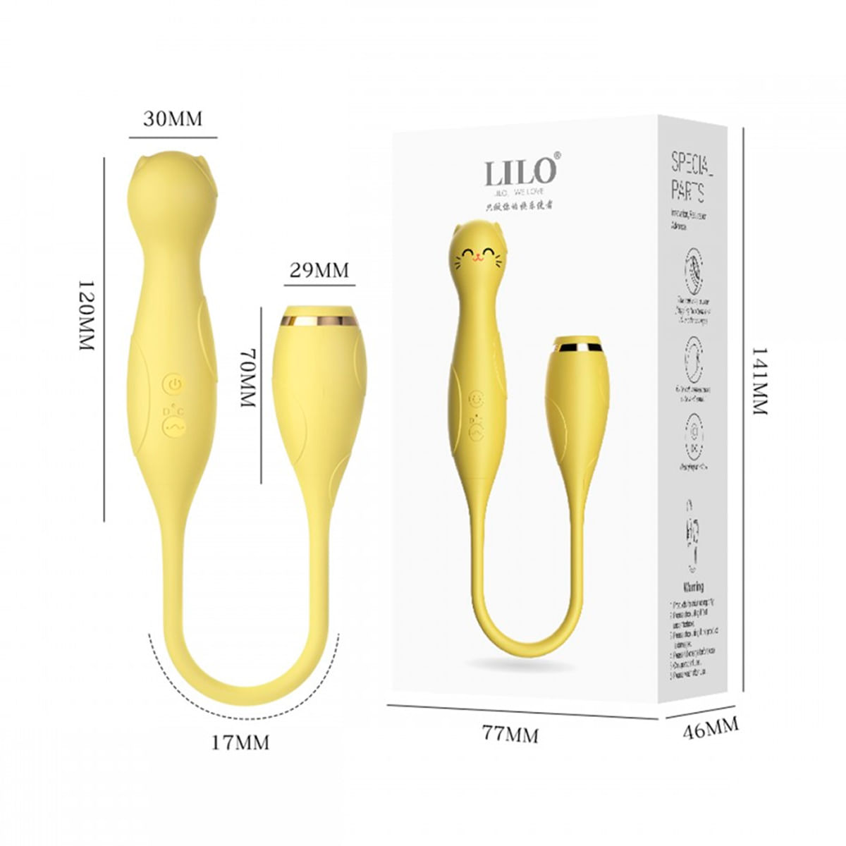 Lilo, We Love Vibrador Duplo Flexível com 10 Modos de Vibração e Pulsação Vip Mix