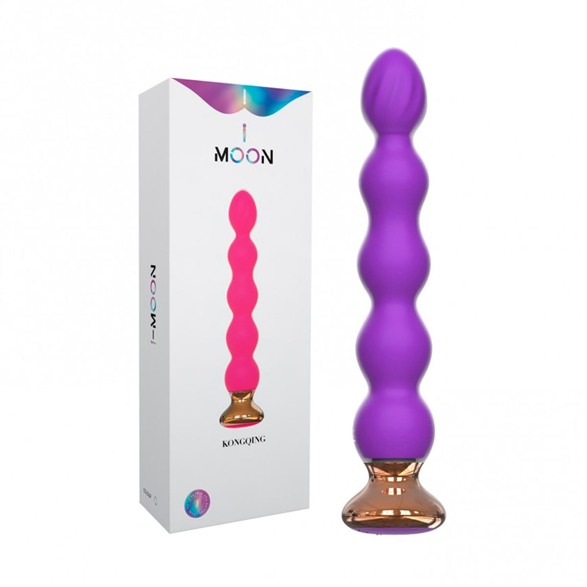 I-Moon KongQing Plug Anal em Silicone com 10 Modos de Vibração Vip Mix