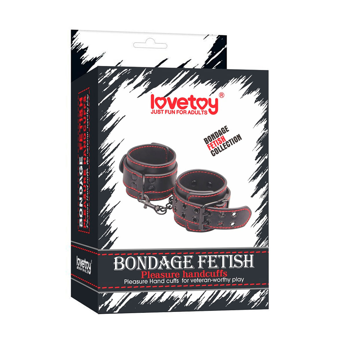 Lovetoy Bondage Fetish Pleasure Handcuffs Algema com Corrente e Fivelas Vip Mix