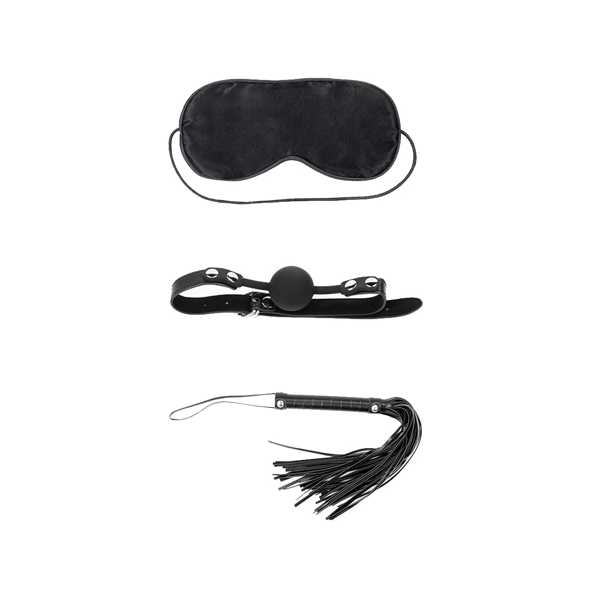 Lovetoy Kit Bondage Luxo com Mordaça, Venda e Chicote Vip Mix Lovetoy Kit Bondage Luxo com Mordaça, Venda e Chicote Vip Mix