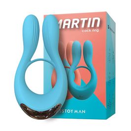 Martin Anel Peniano com Estimulador de Clitóris e 10 Modos de Vibração Sexy Import