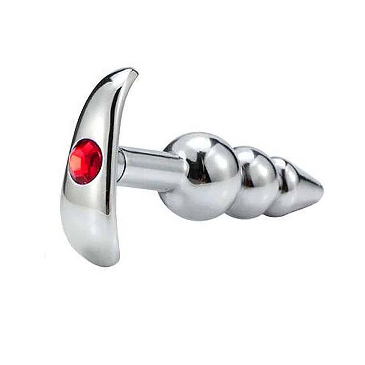 Plug Anal em Aço Escalonado com Pedra Sexy Import