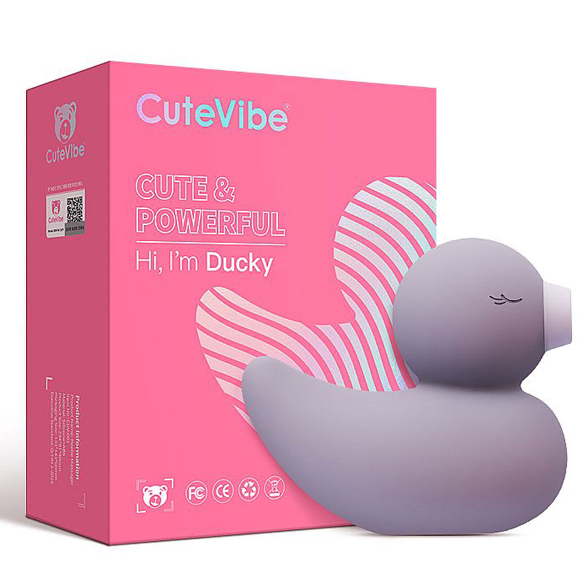 Ducky Estimulador de Clitóris com 10 Modos de Vibração e 5 Modos de Pulsação Sexy Import