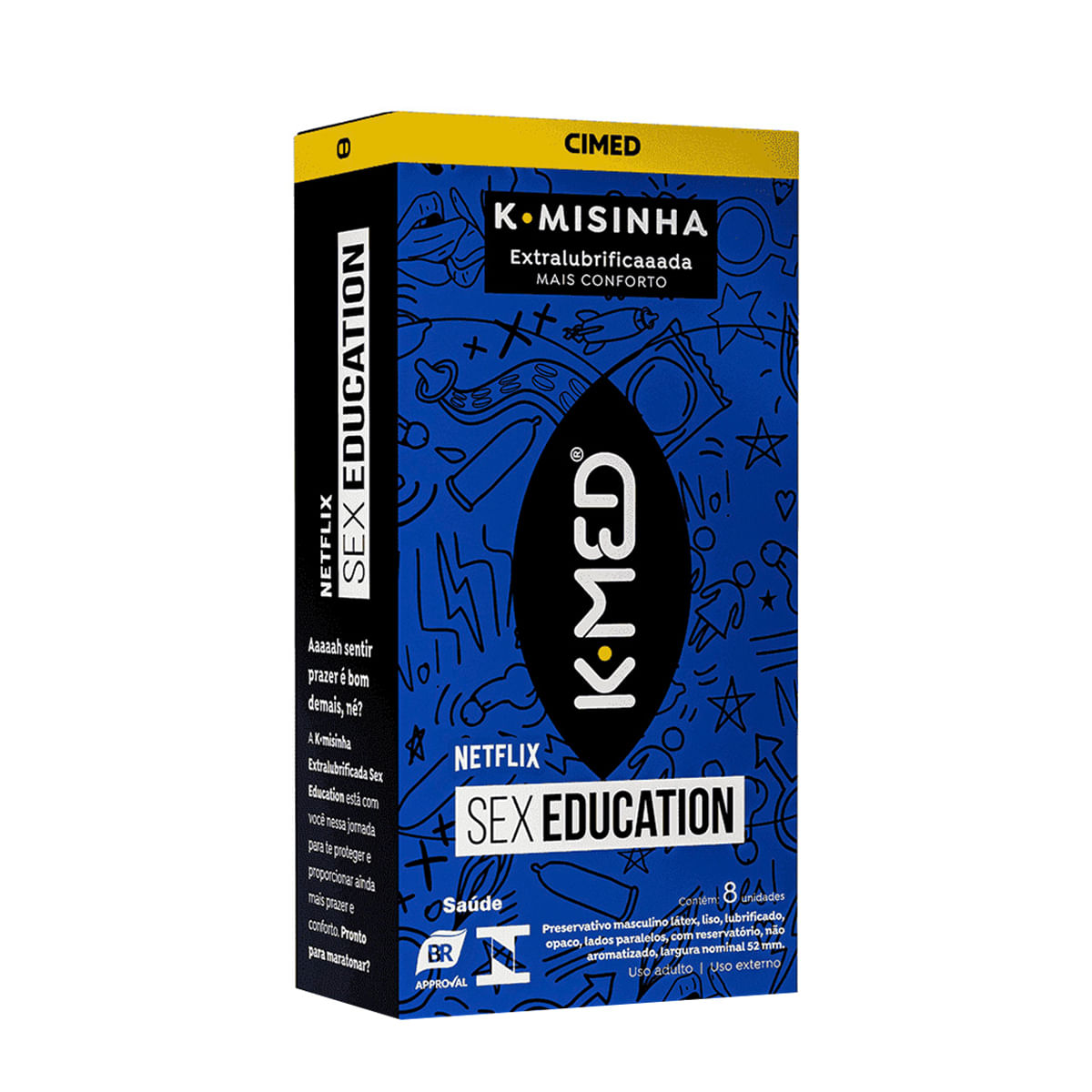 Preservativos K-Misinha Tradicional Sex Education com 8 Unidades Cimed Preservativos K-Misinha Tradicional Sex Education com 8 Unidades Cimed
