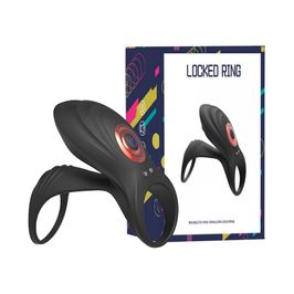 Locked Ring Anel Peniano com Estimulador de Clitóris e 10 Modos de Vibração e Pulsação Vip Mix