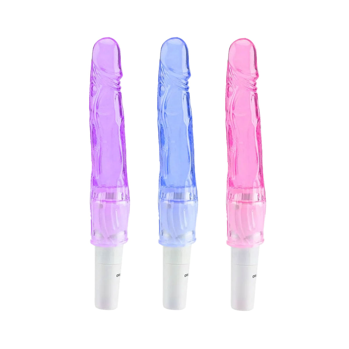Pênis Estimulador em Jelly com Vibração Única 21,5cm Sexy Import