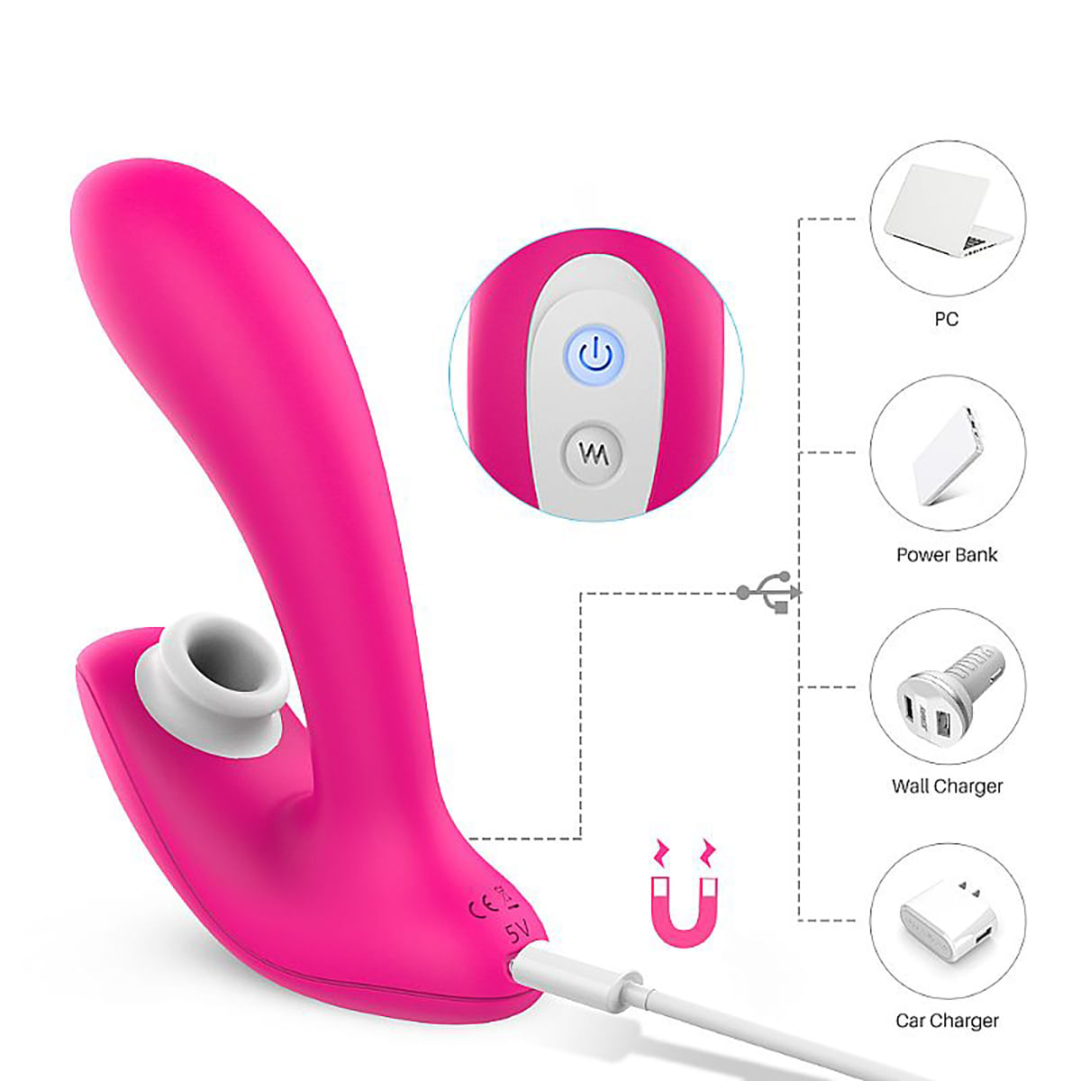 Tricker Vibrador de Clitoris com 9 Modos de Pulsação e Vibração Sexy Import
