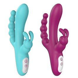 Joker Vibrador 3 em 1 com Plug Anal e 9 Modos de Vibração Sexy Import