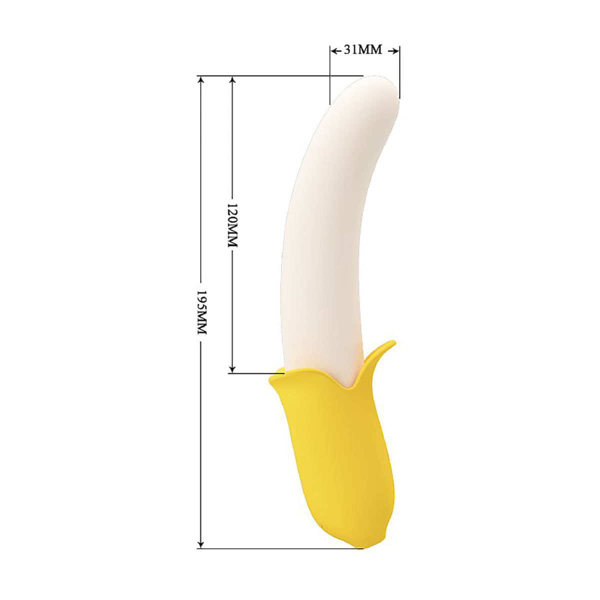 Pretty Love Banana Geek Vibrador de Ponto G com Vai e Vem e 7 Funções de Vibração Sexy Import
