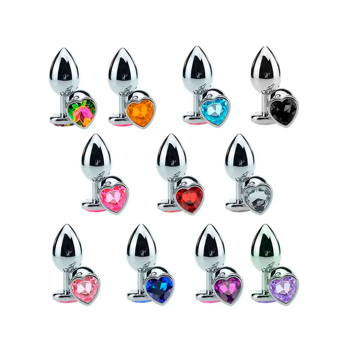 Plug Anal Cnico com Cristal Formato Corao P Sexy Import em 10X Sem Juros Plug Anal Cnico com Cristal Formato Corao P Sexy Import em 10X Sem Juros