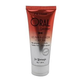 Oral Gourmet Gel Beijável que Esfria de Ice Morango 35ml/45g Pessini