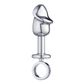 Plug Anal Pênis Metalizado 8,2 x 2,86 cm com Dedal  Sexy Fantasy