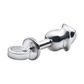Plug Anal Pênis Metalizado 8,2 x 2,86 cm com Dedal  Sexy Fantasy