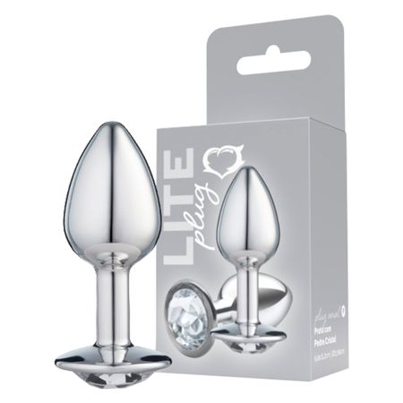 Plug Anal P Metalizado com Pedra Linha Lite Plug Sexy Fantasy