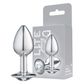 Plug Anal P Metalizado com Pedra Linha Lite Plug Sexy Fantasy