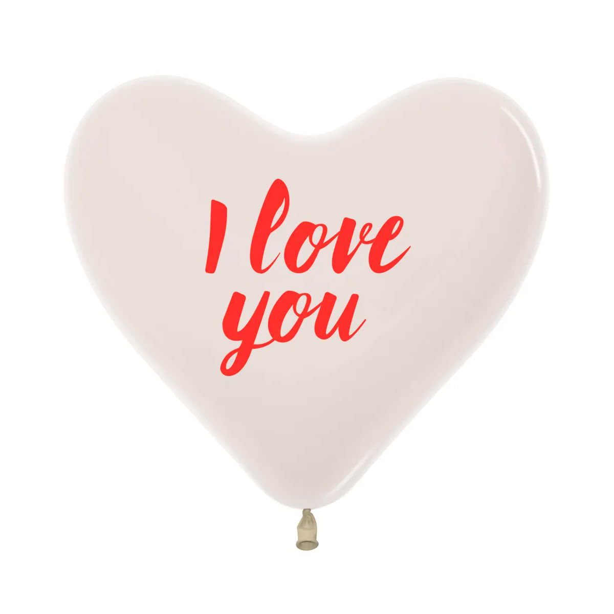 3144 - Balão Transparente Formato de Coração I Love You em Roxo