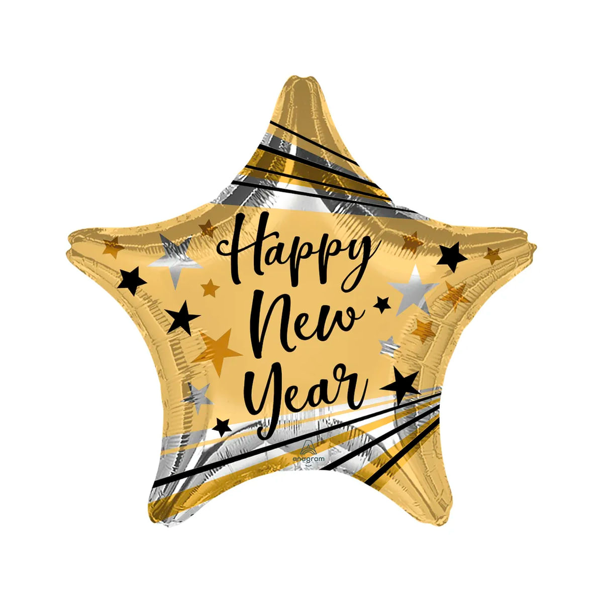 Balão 18 Polegadas em Formato de Estrela Happy New Year 45 cm Cromus