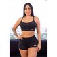 Pijama Shorts e Cropped Canelado Hot Love