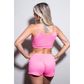 Pijama Shorts e Cropped Canelado Hot Love