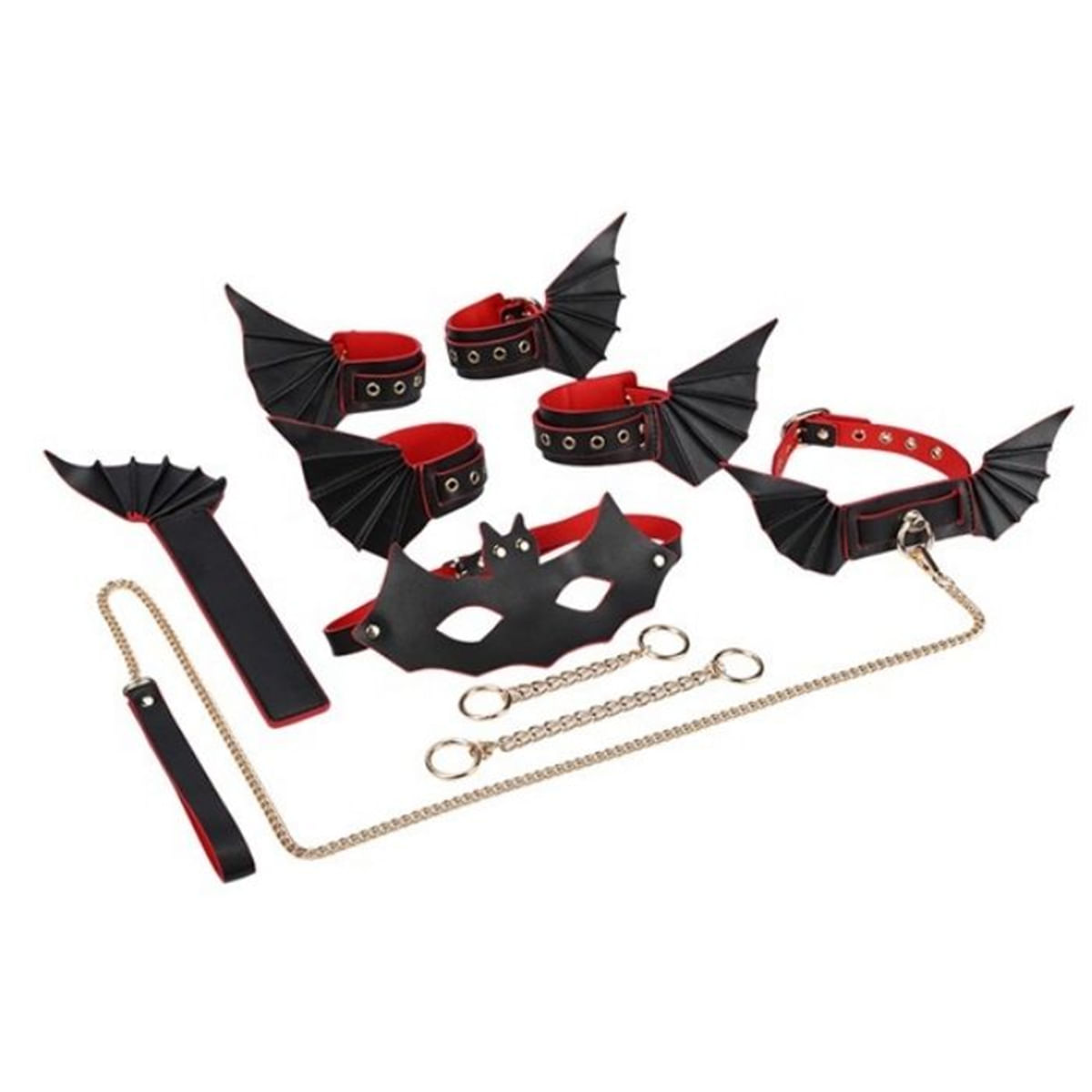 Kit Bondage Morcego 7 em 1 Me Ame Sex Toys Kit Bondage Morcego 7 em 1 Me Ame Sex Toys