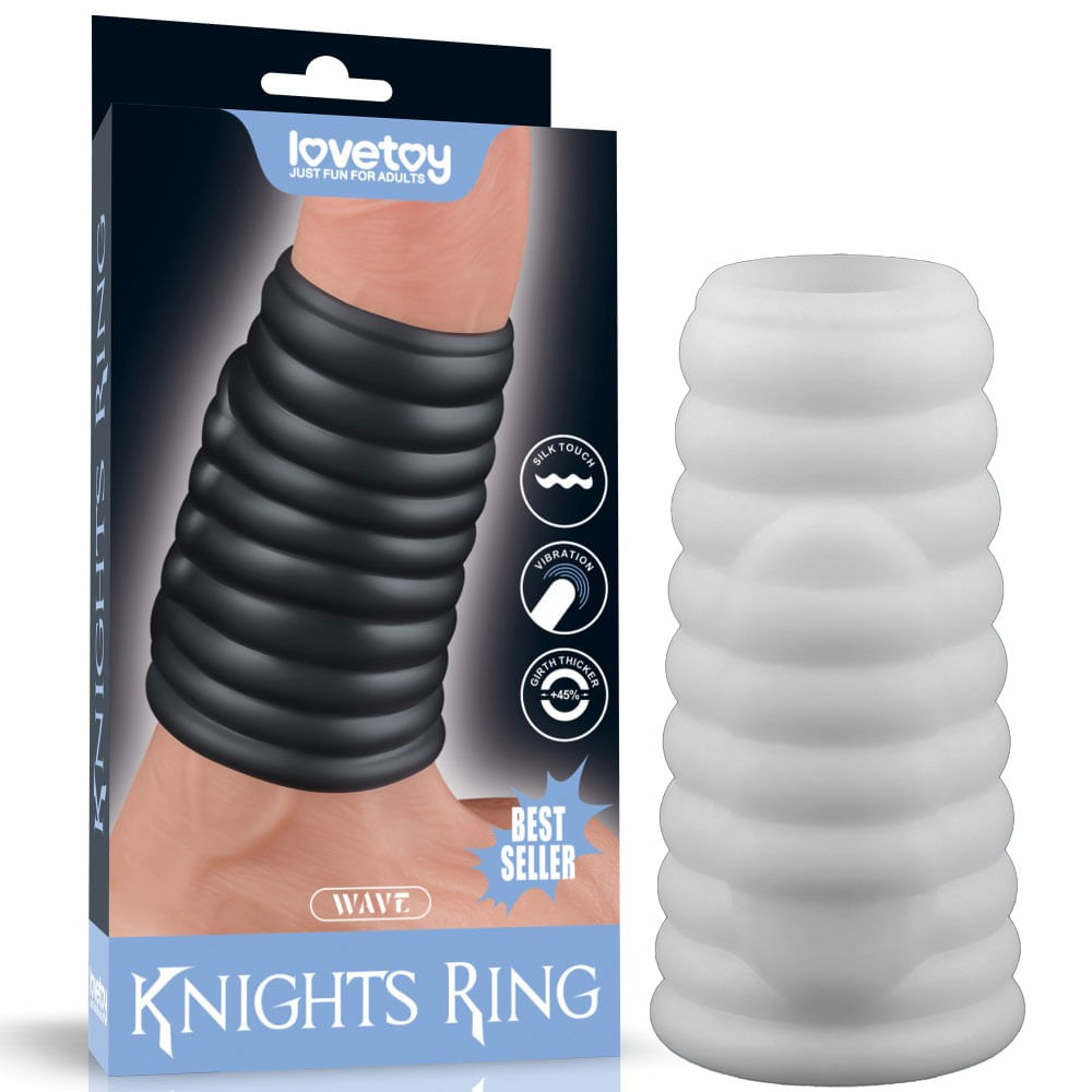 Lovetoy Vibrating Spiral Knights Ring Meia Capa Peniana com Vibração Vip Mix