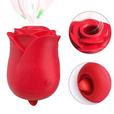Rosa Estimuladora Dupla com 7 Modos de Pulsação e Estimulação Lingua Sexy Import