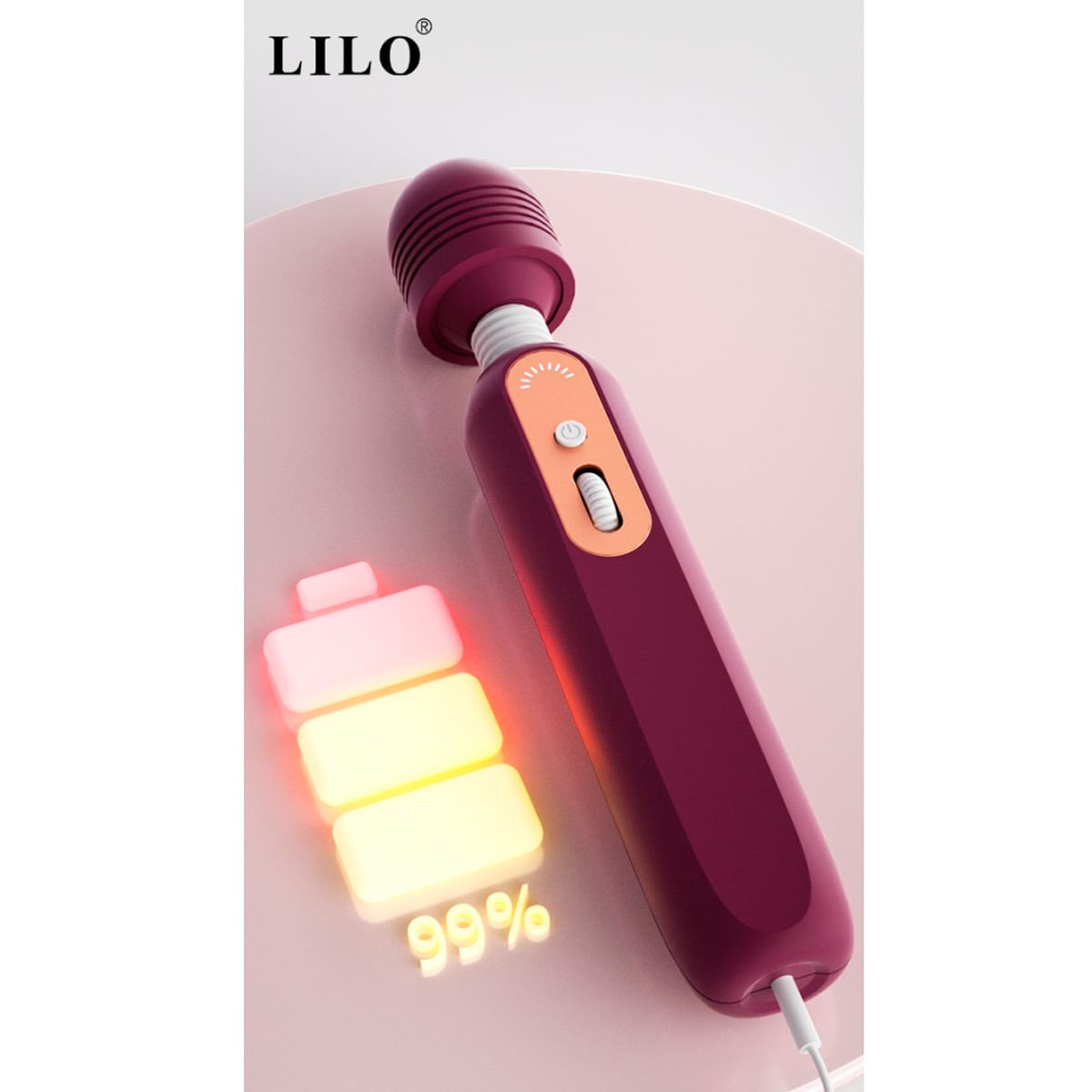 Vibrador Varinha Mágica com 9 Modos de Vibração e Intensidades Vip Mix