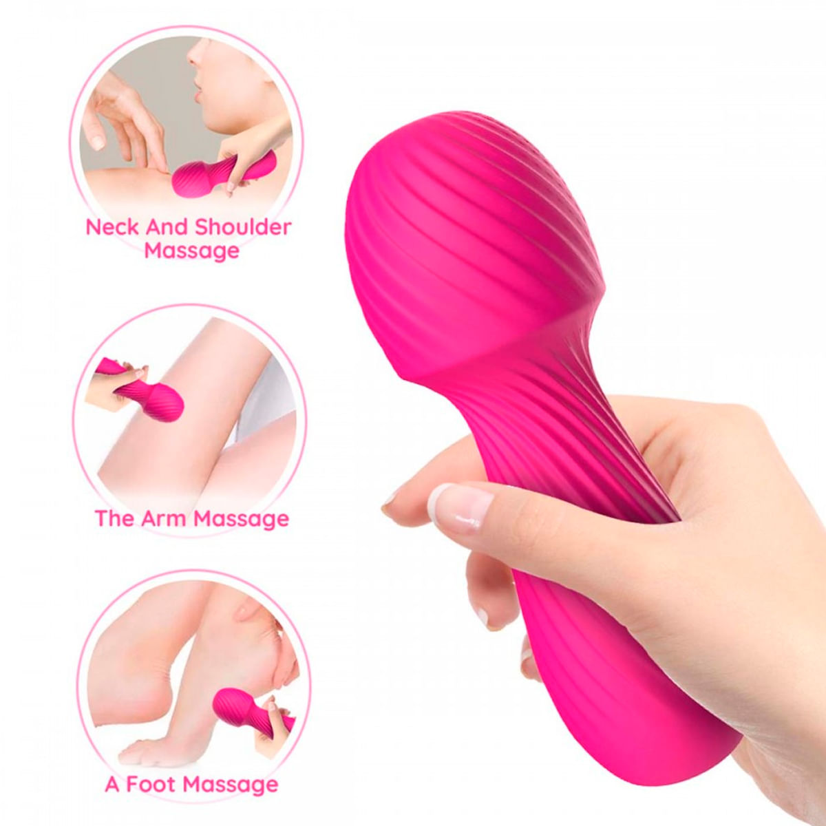 Vibrador Varinha Mágica com 9 Modos de Vibração Vip Mix