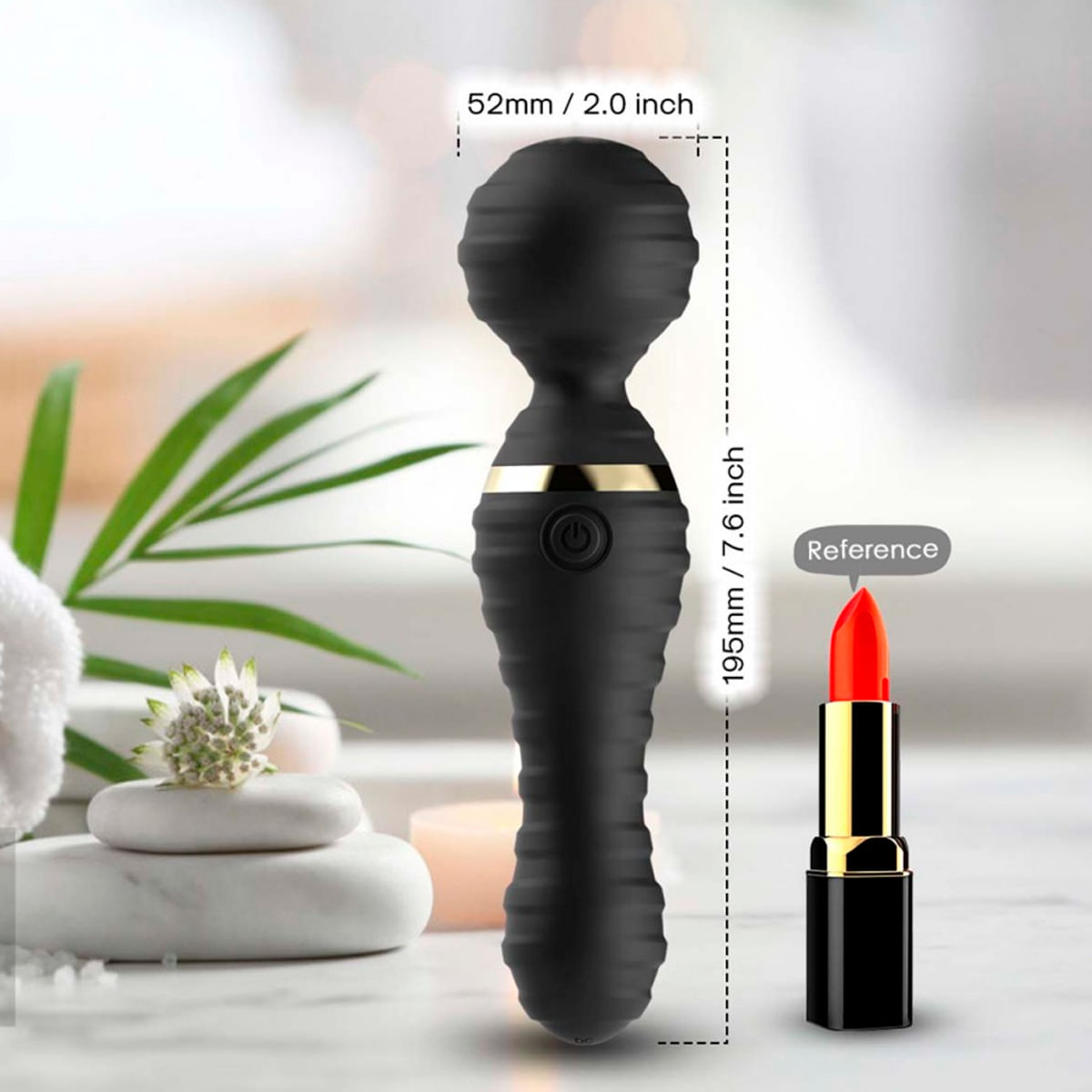 Vibrador Varinha Mágica com 9 Modos de Vibração e Texturas Vip Mix