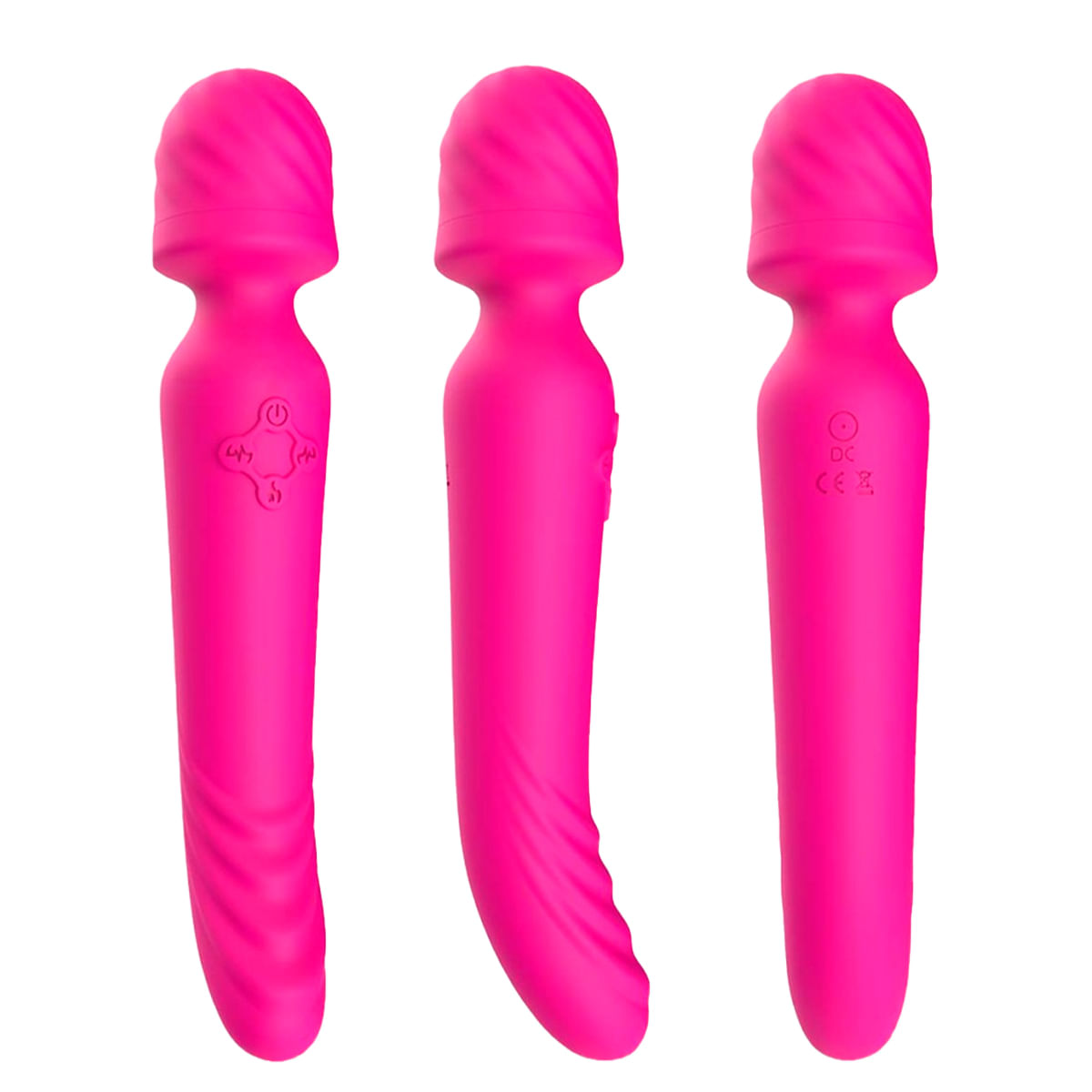 Vibrador Varinha Mágica Duplo com 9 Modos de Vibração e Aquecimento Vip Mix