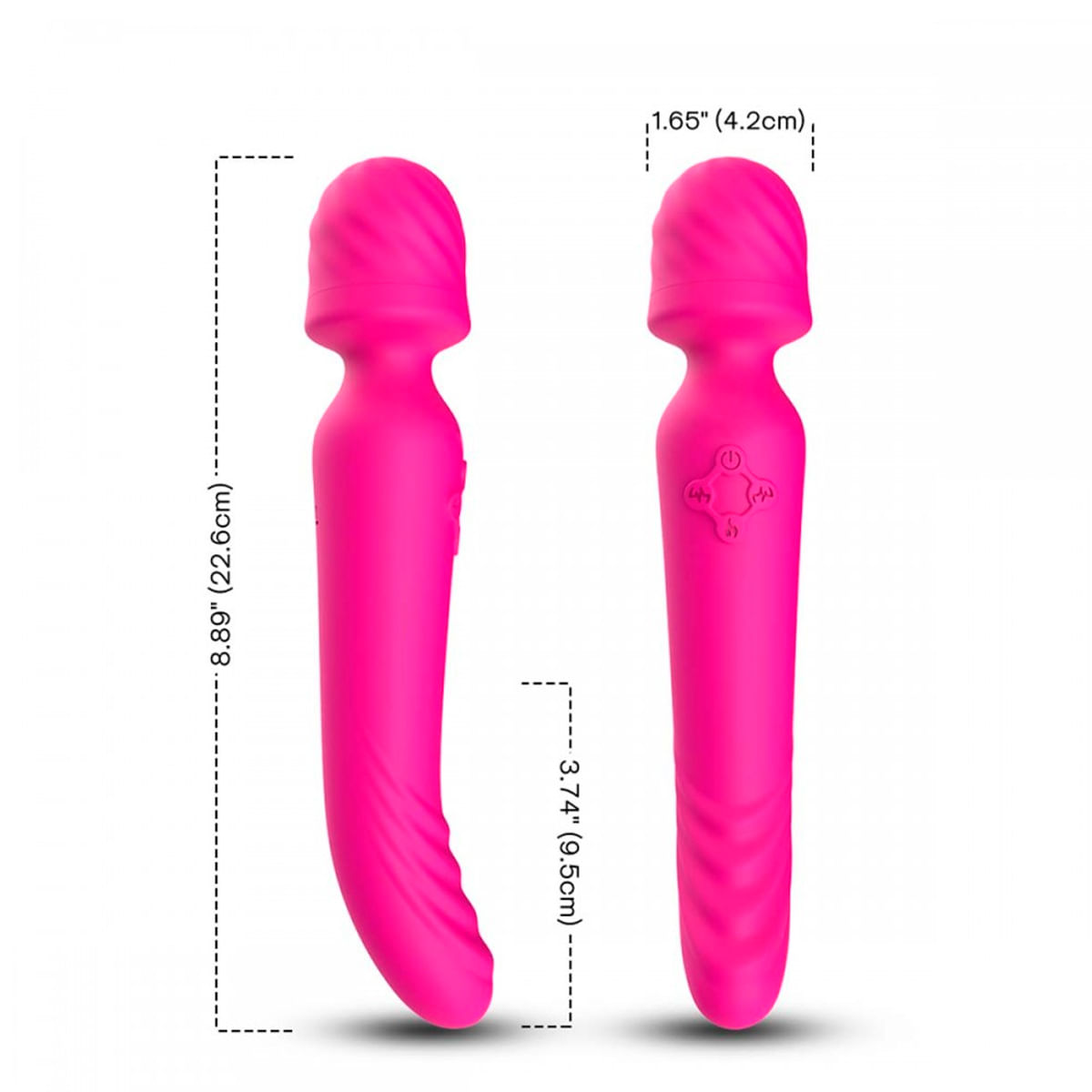 Vibrador Varinha Mágica Duplo com 9 Modos de Vibração e Aquecimento Vip Mix