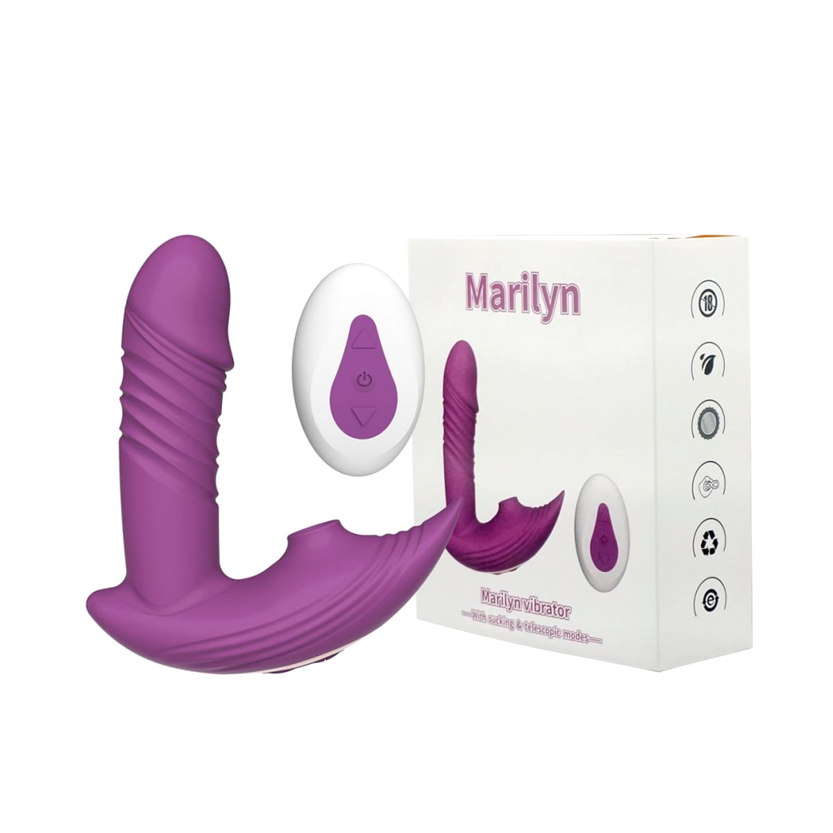 Marilyn Estimulador Clitoriano com 3 Modos Vai e Vem e 12 Modos de Pulsação Vip Mix