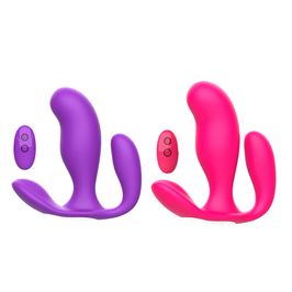 Plug Anal Duplo em Silicone com 10 Modos de Vibração Vip Mix