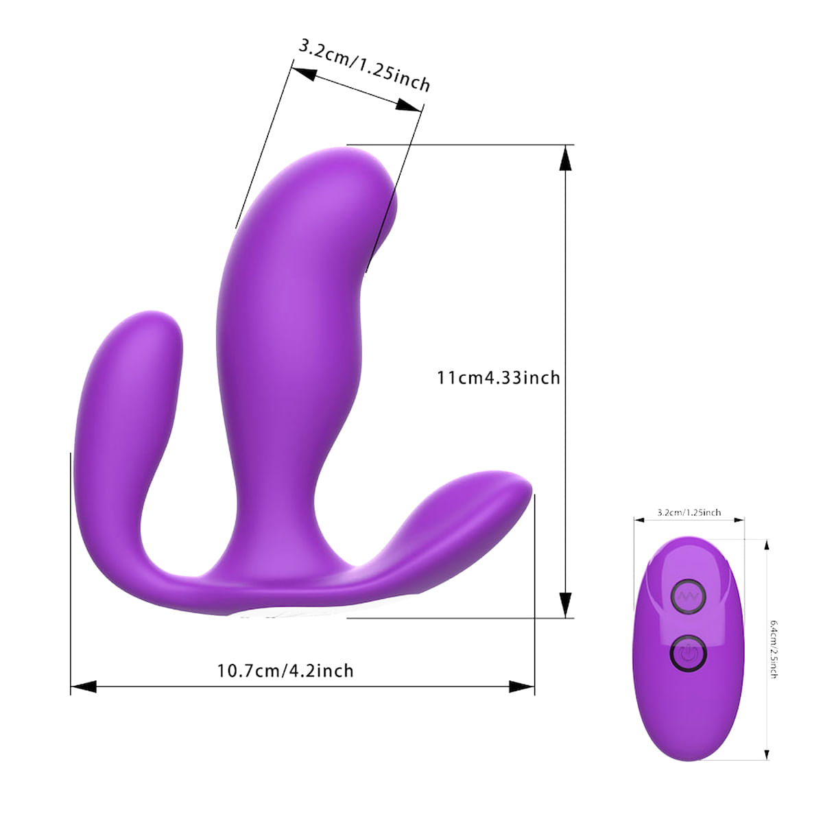 Plug Anal Duplo em Silicone com 10 Modos de Vibrao Vip Mix | Miess