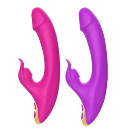Vibrador Ponto G com Estimulador Clitoriano e 9 Modos de Vibração e Pulsação Vip Mix