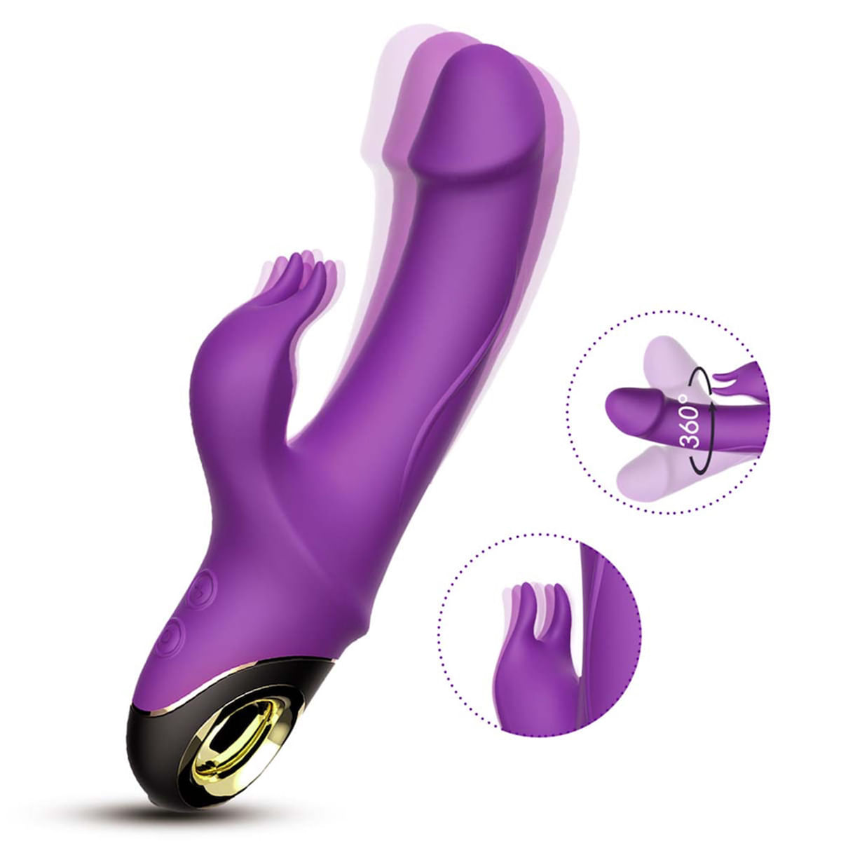 Vibrador Ponto G com Estimulador Clitoriano 9 Modos de Vibração Vip Mix