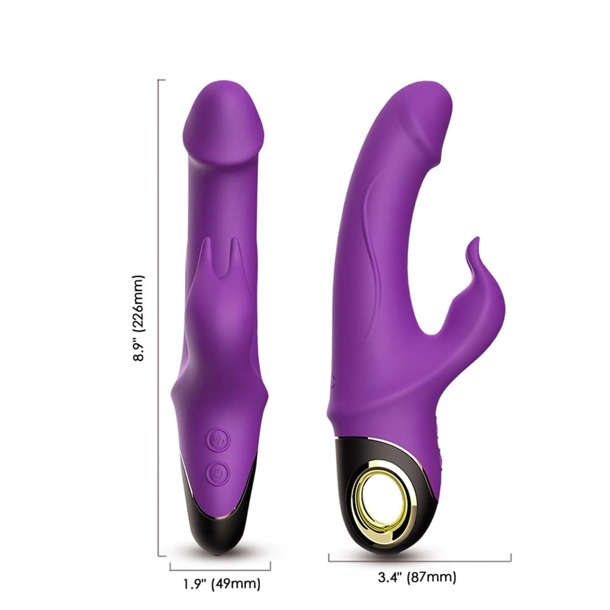 Vibrador Ponto G com Estimulador Clitoriano 9 Modos de Vibração Vip Mix