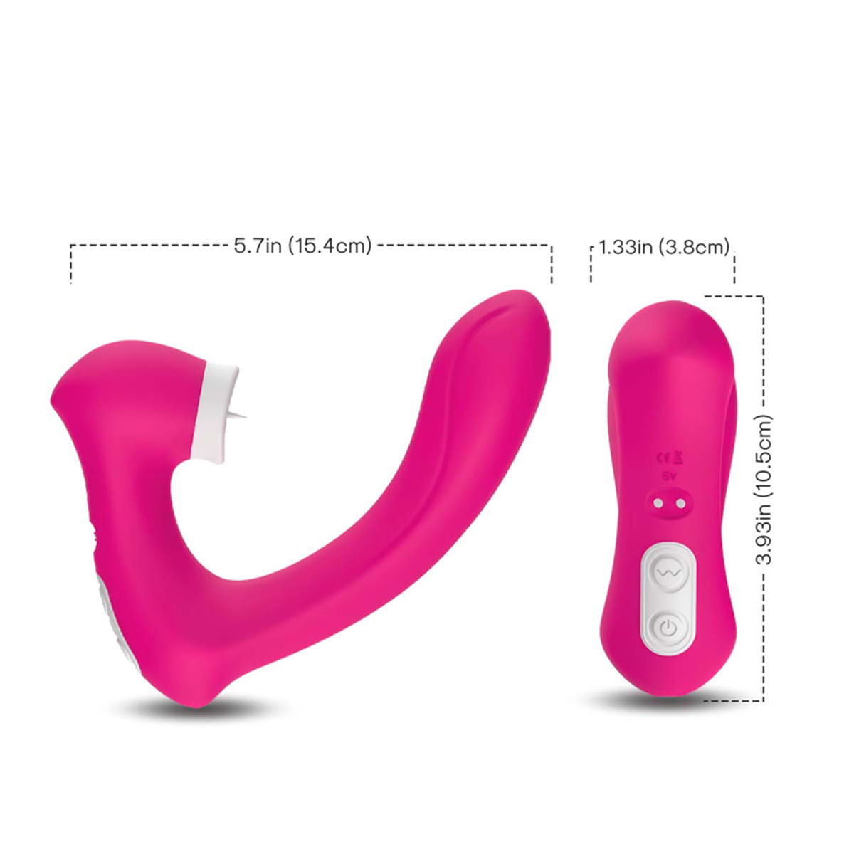 Vibrador com Estimulador Clitoriano e 9 Modos de Vibração Vip Mix