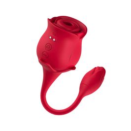 Vibrador Duplo Flexível em Formato de Rosa com 9 Modos de Vibração e 10 de Pulsação Vip Mix